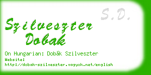 szilveszter dobak business card