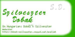 szilveszter dobak business card